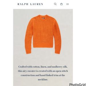 Polo Ralph Lauren Linen and Mulberry Silk Blend Sweater